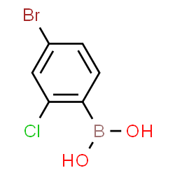 ChemSpider 2D Image | (4-Bromo-2-chlorophenyl)boronic acid | C6H5BBrClO2