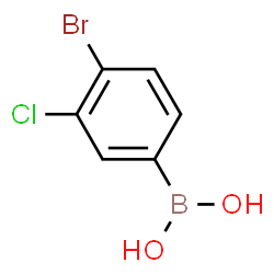 ChemSpider 2D Image | (4-Bromo-3-chlorophenyl)boronic acid | C6H5BBrClO2