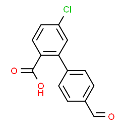 ChemSpider 2D Image | 5-Chloro-4'-formyl-2-biphenylcarboxylic acid | C14H9ClO3