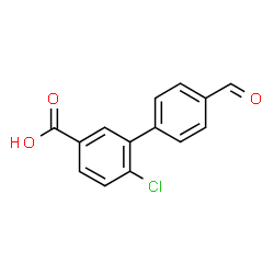 ChemSpider 2D Image | 6-Chloro-4'-formyl-3-biphenylcarboxylic acid | C14H9ClO3