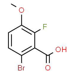 ChemSpider 2D Image | 6-Bromo-2-fluoro-3-methoxybenzoic acid | C8H6BrFO3