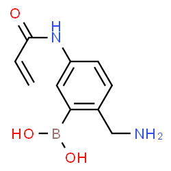 ChemSpider 2D Image | (5-Acrylamido-2-(aminomethyl)phenyl)boronic acid | C10H13BN2O3