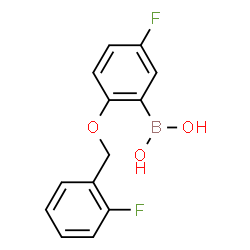ChemSpider 2D Image | (5-Fluoro-2-((2-fluorobenzyl)oxy)phenyl)boronic acid | C13H11BF2O3