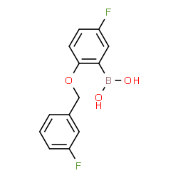 ChemSpider 2D Image | (5-Fluoro-2-((3-fluorobenzyl)oxy)phenyl)boronic acid | C13H11BF2O3