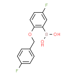 ChemSpider 2D Image | (5-Fluoro-2-((4-fluorobenzyl)oxy)phenyl)boronic acid | C13H11BF2O3