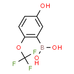 ChemSpider 2D Image | 5-hydroxy-2-(trifluoromethoxy)phenylboronic acid | C7H6BF3O4