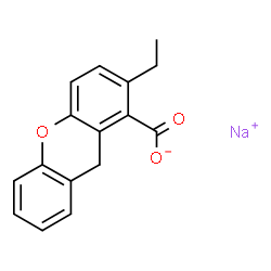ChemSpider 2D Image | Sodium 2-ethyl-9H-xanthene-1-carboxylate | C16H13NaO3