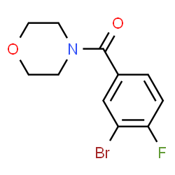 ChemSpider 2D Image | 4-(3-BROMO-4-FLUOROBENZOYL)MORPHOLINE | C11H11BrFNO2