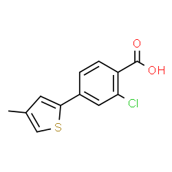 ChemSpider 2D Image | 2-Chloro-4-(4-methyl-2-thienyl)benzoic acid | C12H9ClO2S