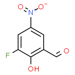 ChemSpider 2D Image | 3-Fluoro-2-hydroxy-5-nitrobenzaldehyde | C7H4FNO4