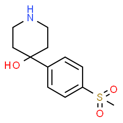 ChemSpider 2D Image | 4-(4-(Methylsulfonyl)phenyl)piperidin-4-ol | C12H17NO3S
