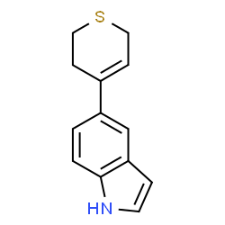 ChemSpider 2D Image | 5-(3,6-Dihydro-2H-thiopyran-4-yl)-1H-indole | C13H13NS