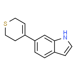 ChemSpider 2D Image | 6-(3,6-Dihydro-2H-thiopyran-4-yl)-1H-indole | C13H13NS