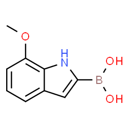 ChemSpider 2D Image | (7-Methoxy-1H-indol-2-yl)boronic acid | C9H10BNO3
