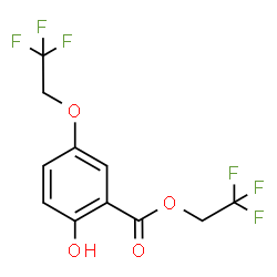 ChemSpider 2D Image | 2,2,2-Trifluoroethyl 2-Hydroxy-5-(2,2,2-trifluoroethoxy)benzoate | C11H8F6O4