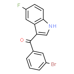 ChemSpider 2D Image | (3-Bromophenyl)(5-fluoro-1H-indol-3-yl)methanone | C15H9BrFNO