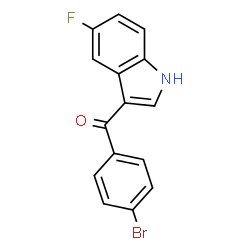 ChemSpider 2D Image | (4-Bromophenyl)(5-fluoro-1H-indol-3-yl)methanone | C15H9BrFNO