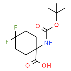 ChemSpider 2D Image | 1-((tert-Butoxycarbonyl)amino)-4,4-difluorocyclohexanecarboxylic acid | C12H19F2NO4