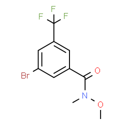 ChemSpider 2D Image | 3-Bromo-N-methoxy-N-methyl-5-(trifluoromethyl)benzamide | C10H9BrF3NO2