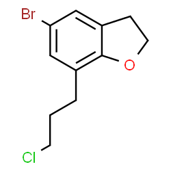 ChemSpider 2D Image | 5-Bromo-7-(3-chloropropyl)-2,3-dihydro-1-benzofuran | C11H12BrClO