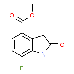 ChemSpider 2D Image | Methyl 7-fluoro-2-oxo-4-indolinecarboxylate | C10H8FNO3
