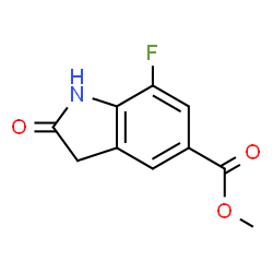 ChemSpider 2D Image | Methyl 7-fluoro-2-oxo-5-indolinecarboxylate | C10H8FNO3