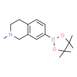 ChemSpider 2D Image | 2-Methyl-7-(4,4,5,5-tetramethyl-1,3,2-dioxaborolan-2-yl)-1,2,3,4-tetrahydroisoquinoline | C16H24BNO2