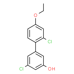 ChemSpider 2D Image | 2',5-Dichloro-4'-ethoxy-3-biphenylol | C14H12Cl2O2