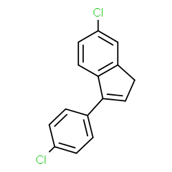 ChemSpider 2D Image | 6-Chloro-3-(4-chlorophenyl)-1H-indene | C15H10Cl2