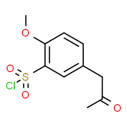 ChemSpider 2D Image | 2-Methoxy-5-(2-oxopropyl)benzenesulfonyl chloride | C10H11ClO4S