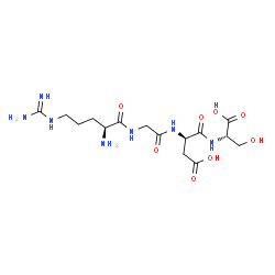 ChemSpider 2D Image | L-Arginylglycyl-D-alpha-aspartyl-L-serine | C15H27N7O8