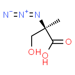 ChemSpider 2D Image | (2R)-2-Azido-3-hydroxy-2-methylpropanoic acid | C4H7N3O3