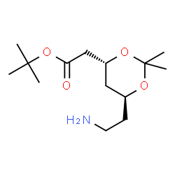 ChemSpider 2D Image | 2-Methyl-2-propanyl [(4R,6S)-6-(2-aminoethyl)-2,2-dimethyl-1,3-dioxan-4-yl]acetate | C14H27NO4
