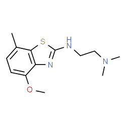 ChemSpider 2D Image | N'-(4-Methoxy-7-methyl-1,3-benzothiazol-2-yl)-N,N-dimethyl-1,2-ethanediamine | C13H19N3OS