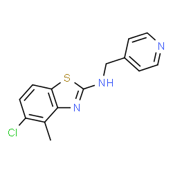ChemSpider 2D Image | 5-Chloro-4-methyl-N-(4-pyridinylmethyl)-1,3-benzothiazol-2-amine | C14H12ClN3S