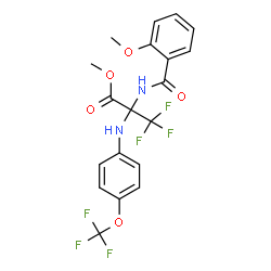 ChemSpider 2D Image | Methyl 3,3,3-trifluoro-2-[(2-methoxybenzoyl)amino]-N-[4-(trifluoromethoxy)phenyl]alaninate | C19H16F6N2O5