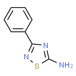 ChemSpider 2D Image | 3-Phenyl-1,2,4-thiadiazol-5-amine | C8H7N3S
