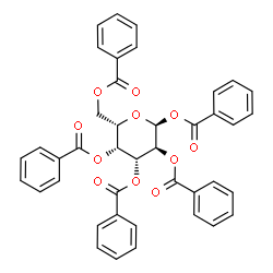 ChemSpider 2D Image | 1,2,3,4,6-Penta-O-benzoyl-alpha-L-galactopyranose | C41H32O11