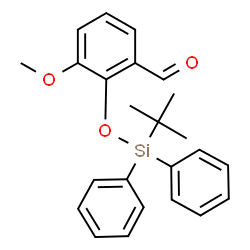 ChemSpider 2D Image | 3-Methoxy-2-{[(2-methyl-2-propanyl)(diphenyl)silyl]oxy}benzaldehyde | C24H26O3Si