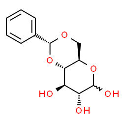 ChemSpider 2D Image | 4,6-O-Benzylidene-D-glucopyranose | C13H16O6
