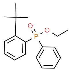 ChemSpider 2D Image | Ethyl [2-(2-methyl-2-propanyl)phenyl]phenylphosphinate | C18H23O2P