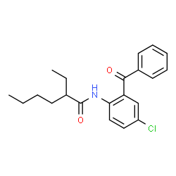 ChemSpider 2D Image | N-(2-Benzoyl-4-chlorophenyl)-2-ethylhexanamide | C21H24ClNO2
