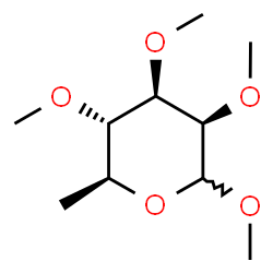 ChemSpider 2D Image | Methyl 6-deoxy-2,3,4-tri-O-methyl-L-mannopyranoside | C10H20O5