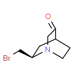 ChemSpider 2D Image | (6R)-6-(Bromomethyl)quinuclidin-3-one | C8H12BrNO