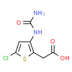 ChemSpider 2D Image | [3-(Carbamoylamino)-5-chloro-2-thienyl]acetic acid | C7H7ClN2O3S