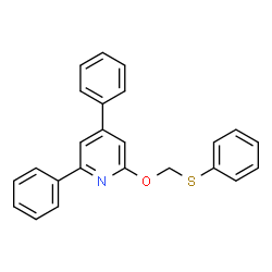 ChemSpider 2D Image | 2,4-Diphenyl-6-[(phenylsulfanyl)methoxy]pyridine | C24H19NOS