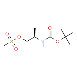 ChemSpider 2D Image | (2R)-2-({[(2-Methyl-2-propanyl)oxy]carbonyl}amino)propyl methanesulfonate | C9H19NO5S