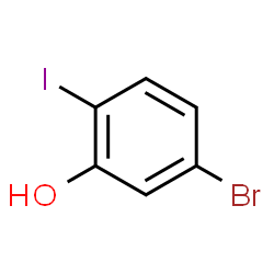 ChemSpider 2D Image | 5-Bromo-2-iodophenol | C6H4BrIO