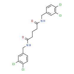 ChemSpider 2D Image | N,N'-Bis(3,4-dichlorobenzyl)pentanediamide | C19H18Cl4N2O2