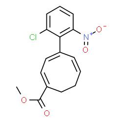 ChemSpider 2D Image | Methyl 4-(2-chloro-6-nitrophenyl)-1,3,5-cyclooctatriene-1-carboxylate | C16H14ClNO4